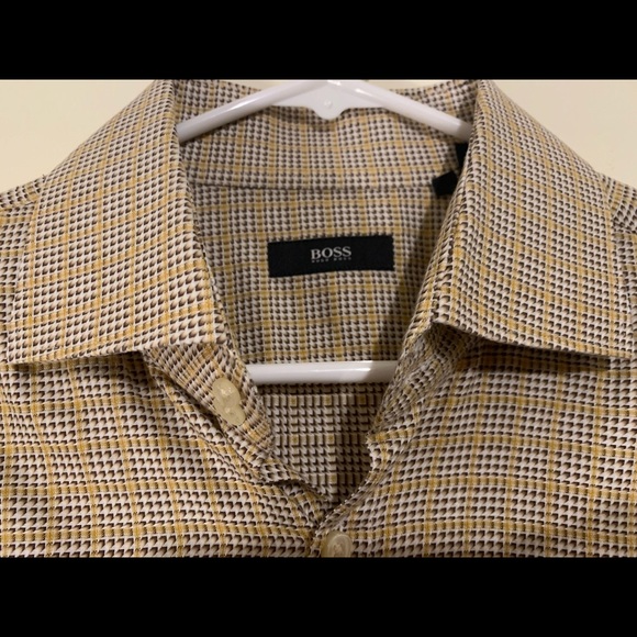 Hugo Boss Yellow/Brown Check Shirt